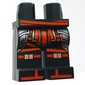Hips and Black Legs with Red/Metal Pink/Silver Samurai Armor, Red Sash print