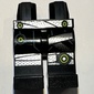 Hips and Black Legs with Silver Belt and Knee Wraps with Lime Circles Print