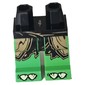 Hips and Bright Green Legs with Dark Tan/Black Cloth, Tan Claws print