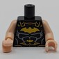 Torso Armor, Roman Breastplate, Gold Batman Logo Print, Light Nougat Arms and Hands