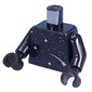Torso, Silver Stars, Earth and Moon on Back print, Black Arms and Hands