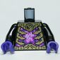 Torso Gold Ribs, Belt, Purple/Pink Chest print, Black Arms, Dark Purple Hands