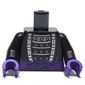 Torso Robe, Open over Dark Bluish Gray Armour, Dark Purple Belt print, Black Arms, Dark Purple Hands