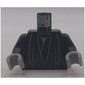 Torso Layered Shirt, Robe Tie Print, Black Arms, Light Bluish Gray Hands