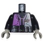 Torso Jacket with Alpha Team Logo, Purple Shirt and 3 Pockets on Belt Print, Black Arms, Light Gray Hands