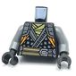 Torso Robe, Light Bluish Grey Trim, Tan Belt/Straps print, Light Bluish Gray Arms, Black Hands