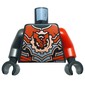 Torso, Odd Arms, Red/Silver/Copper Armor, Gears/Clock with Red Dials print, Left Red Arm, Right Pearl Titanium Arm, Black Hands