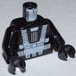 Torso Space Suit, Blacktron I Print (2018 Version), Black Arms and Hands