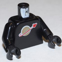 Torso Classic Space Logo Print, Black Arms and Hands