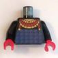 Torso Pharaoh Breastplate Print (Hotep), Black Arms, Red Hands