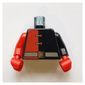Torso, Odd Arms, Jumpsuit with Red Half, Clasps and Belt Print, Left Black Arm, Right Red Arm, Red Hands