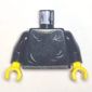 Torso Small Gray Collar and Belt, Gray Ripples Print, Black Arms, Yellow Hands