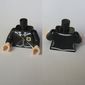 Torso Suit and Tie with Hogwarts Crest Print, Black Arms, Light Nougat Hands