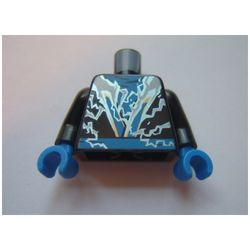 LEGO PART 973c03h28pr1818 Torso Robe with Blue Sash and Lightning Print ...