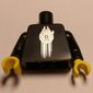 Torso with Silver Millennium Falcon Print (VIP), Black Arms, Yellow Hands