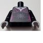 Torso Dress with Magenta Webbed Shoulders, and Dark Bluish Gray Spider Print, Black Arms, Light Bluish Gray Hands