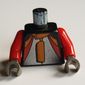 Torso Jacket with Orange, Red, Silver Print, Red Arms, Dark Gray Hands
