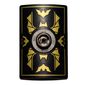 Shield Rectangular Curved with Stud with Gold Bat Wings and Batman Logo Print