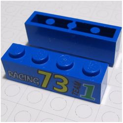 LEGO PART 3010apr0007 Brick 1 x 4 with Bottom Tubes, Lowered Center ...