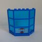 Window Bay 3 x 8 x 6 with Trans-Dark Blue Glass with 5 White Stripes and Coast Guard Print
