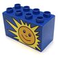 Duplo Brick 2 x 4 x 2 with Sun Print