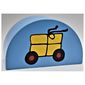 Duplo Brick 2 x 4 x 2 Curved Top with Package on Wheels Print