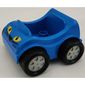Duplo Car with Silver Wheels and Cat Face Print