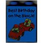 Duplo Brick 1 x 2 x 2 with Best Birthday on the Block!, Duplo Car and Trailer Print