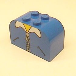 Brick Curved 2 x 4 x 2 Double with Pockets and Zipper Print