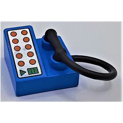 Duplo Telephone on Brick 2 x 2 with Orange and Green Buttons Print
