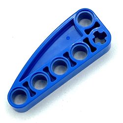 LEGO part 80286 Technic Beam 2 x 5 L-Shape with Quarter Ellipse Thick in Bright Blue/ Blue