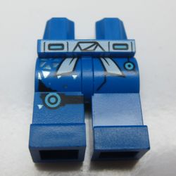 Hips and Blue Legs with White Sash, Silver Triangles, and Black Knee Belt Print