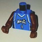 Torso Basketball Jersey, Orlando Magic '1' Print, Long One Piece Arms Brown (NBA)