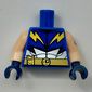 Torso Jumpsuit, Gold Lightning, Belt, White Muscles print, Light Nougat Arms, Dark Blue Hands