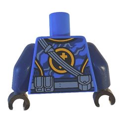 LEGO PART 973c05h03pr0001 Torso Robe, Gold Trim, Sand Blue Utility Belt ...