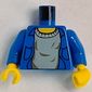 Torso Shirt, Open over Gray Undershirt Print, Blue Arms, Yellow Hands