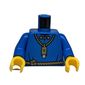 Torso Robe with Gold USB Flash Drive on Necklace with 'M', Dark Tan Rope Belt (Merlok), Blue Arms, Yellow Hands