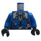 Torso Diving Suit with Silver Panels, Gauges, and Tubes Print (Hydronaut), Blue Arms, Black Hands