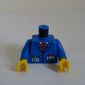 Torso Jacket, Rescue Coast Guard Logo, Nametag, Blue Collar, Red Tie Print, Blue Arms, Yellow Hands