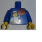 Torso with LEGO KidsFest, Boy Holding Red Brick Print, Blue Arms, Yellow Hands