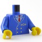 Torso Jacket, Red Tie, Gold Buttons and Train Logo Print, Blue Arms, Yellow Hands