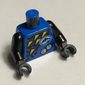 Torso Divers Dolphin Logo, Yellow Triangles, and Gauges Print, Black Arms and Hands