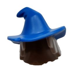 Hair and Hat, Floppy Witch Hat with Light Bluish Gray Hair Print