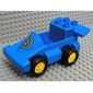 Duplo Car Formula One with Blue Bottom and Yellow Number 2 Print