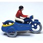 HO Scale Motorcycle, Touring with Sidecar Long