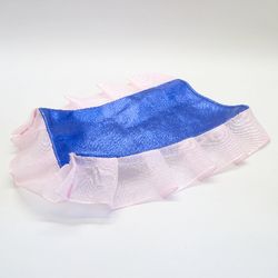 Belville, Blanket / Bed Cover 8 x 13 with Light Pink Tulle Edge