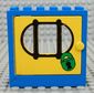 Fabuland, Door Frame 2 x 6 x 5 with Yellow Door with Police Lock Print [Complete Assembly]