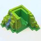 Baseplate Raised 22 x 22 x 10 Mountain with Flowers and Stream Print