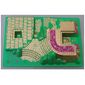 Baseplate Raised 32 x 48 x 6 with Front and Back Steps and Gold and Magenta Palace Print
