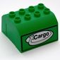Duplo Train Cab Upper Section, with 'Cargo' Print